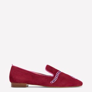 Slipper Cut Loafers-Oxblood Tiger