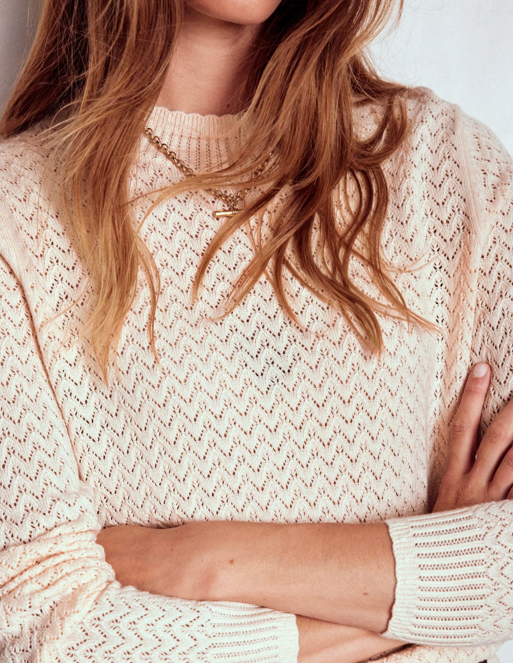 Diane Pointelle Sweater-Warm Ivory - Image 2