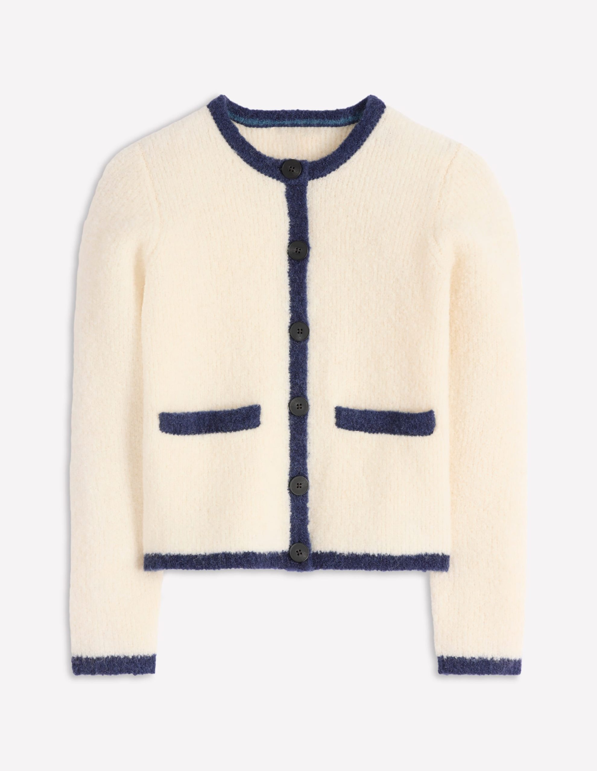 Holly Boucle Knitted Jacket-Warm Ivory. Boucle - Image 6