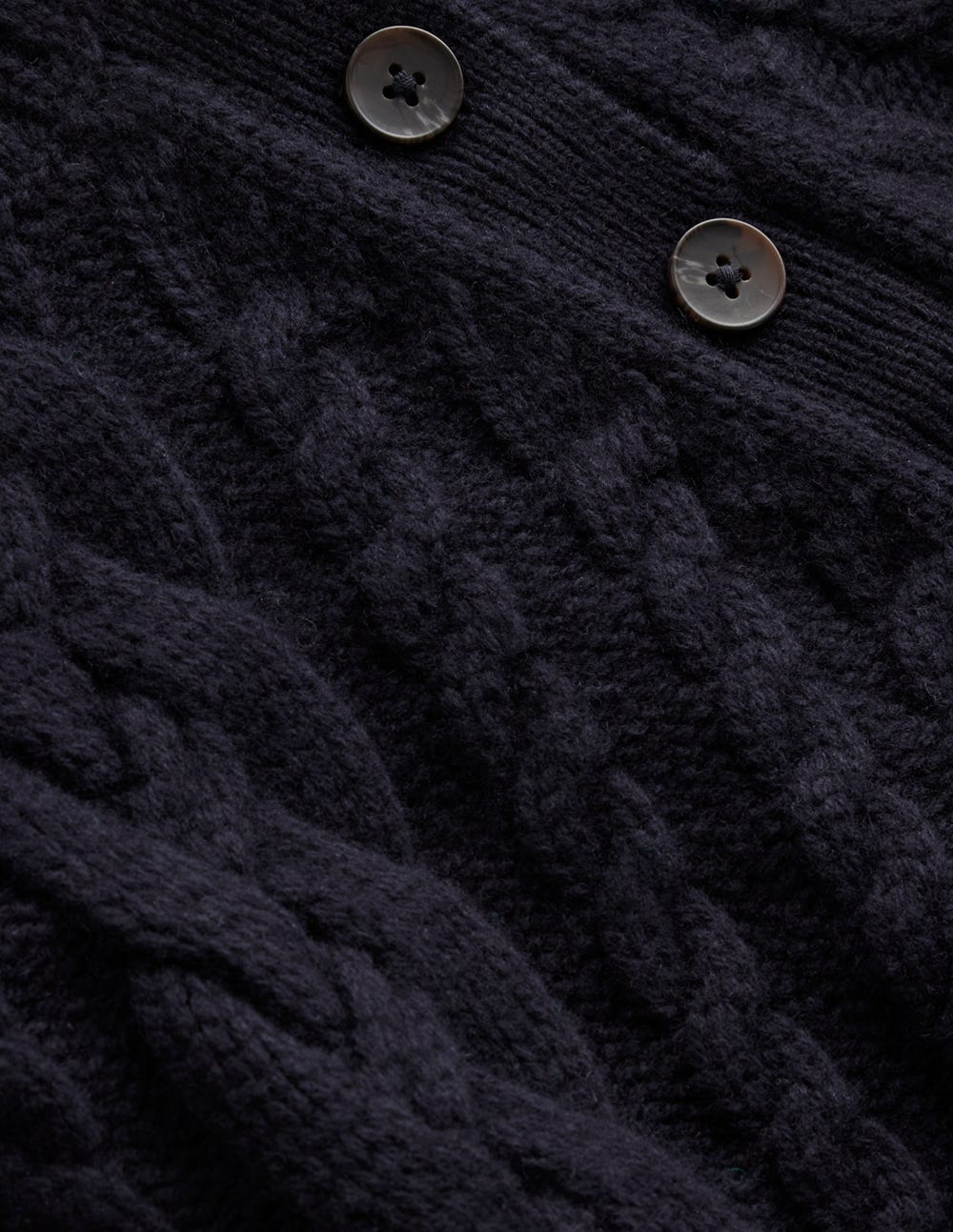 Amara Merino Cable Sweater-Navy - Image 6