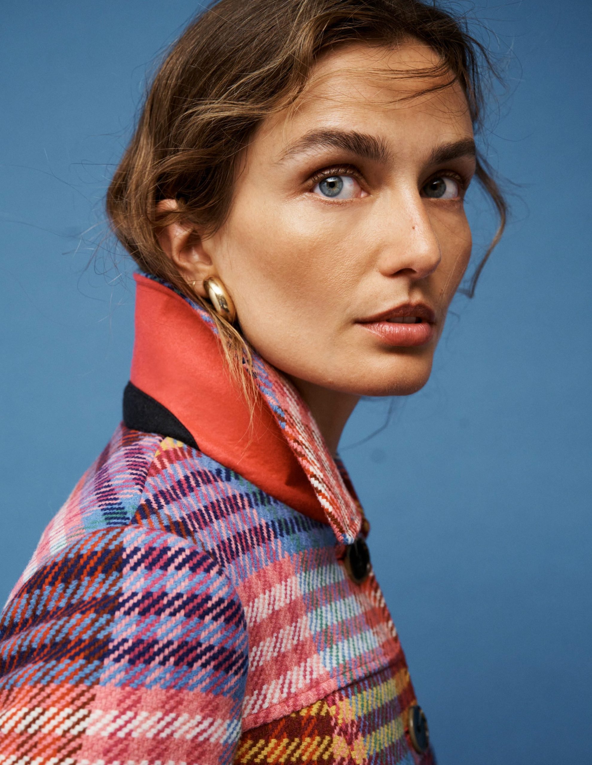 St Albans Fitted Coat-Rainbow Blanket Multigingham - Image 8