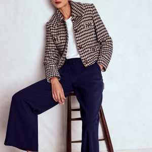 Button Up textured Jacket-CAMEL AND PINK TEXTURE