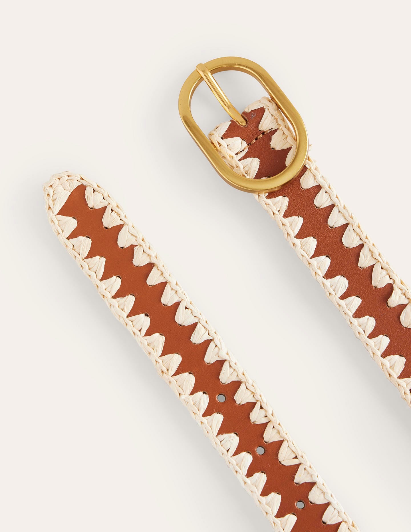 Whipstitch Classic Belt-Tan - Image 3