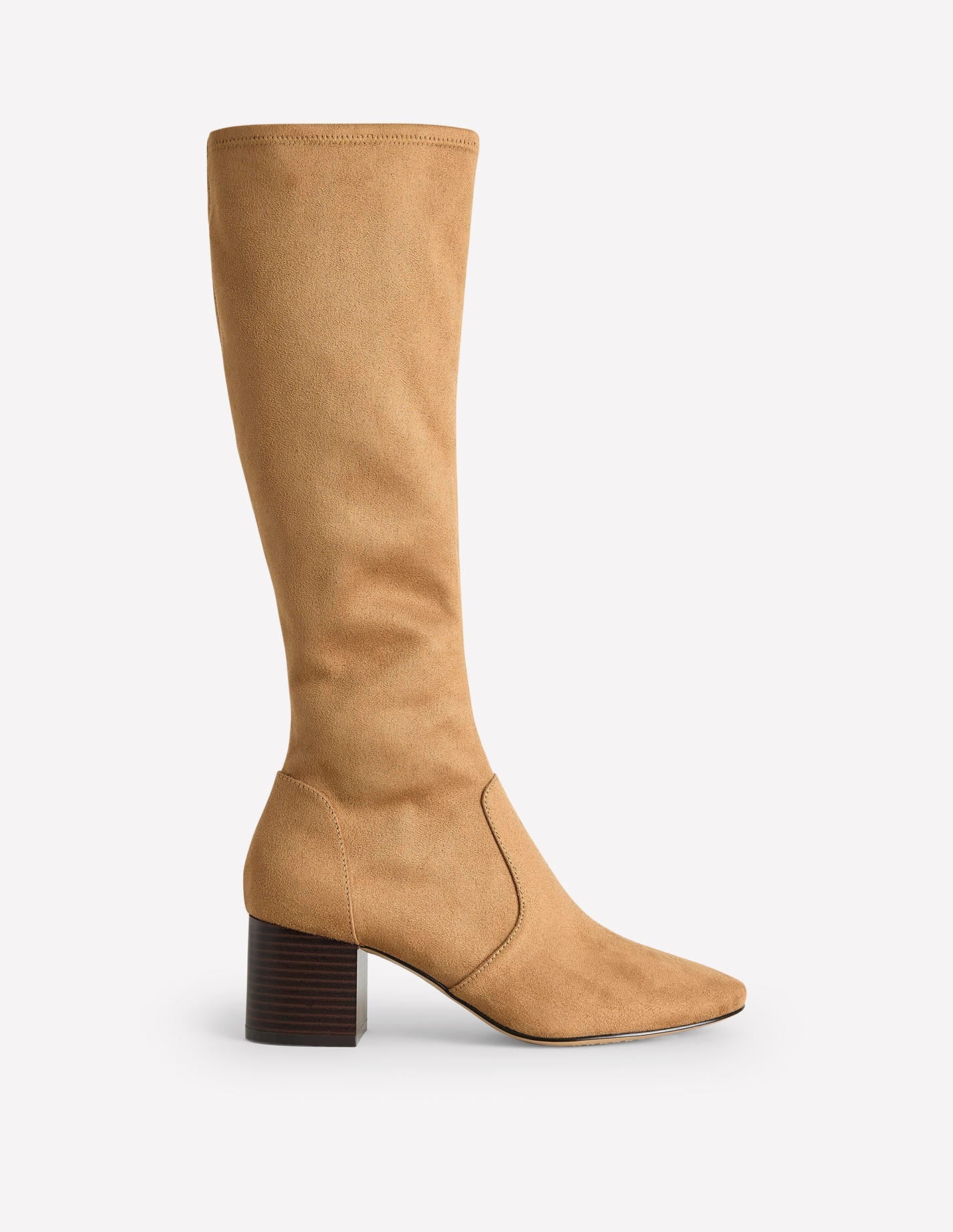 Stretch Knee Heel Boots-Acorn
