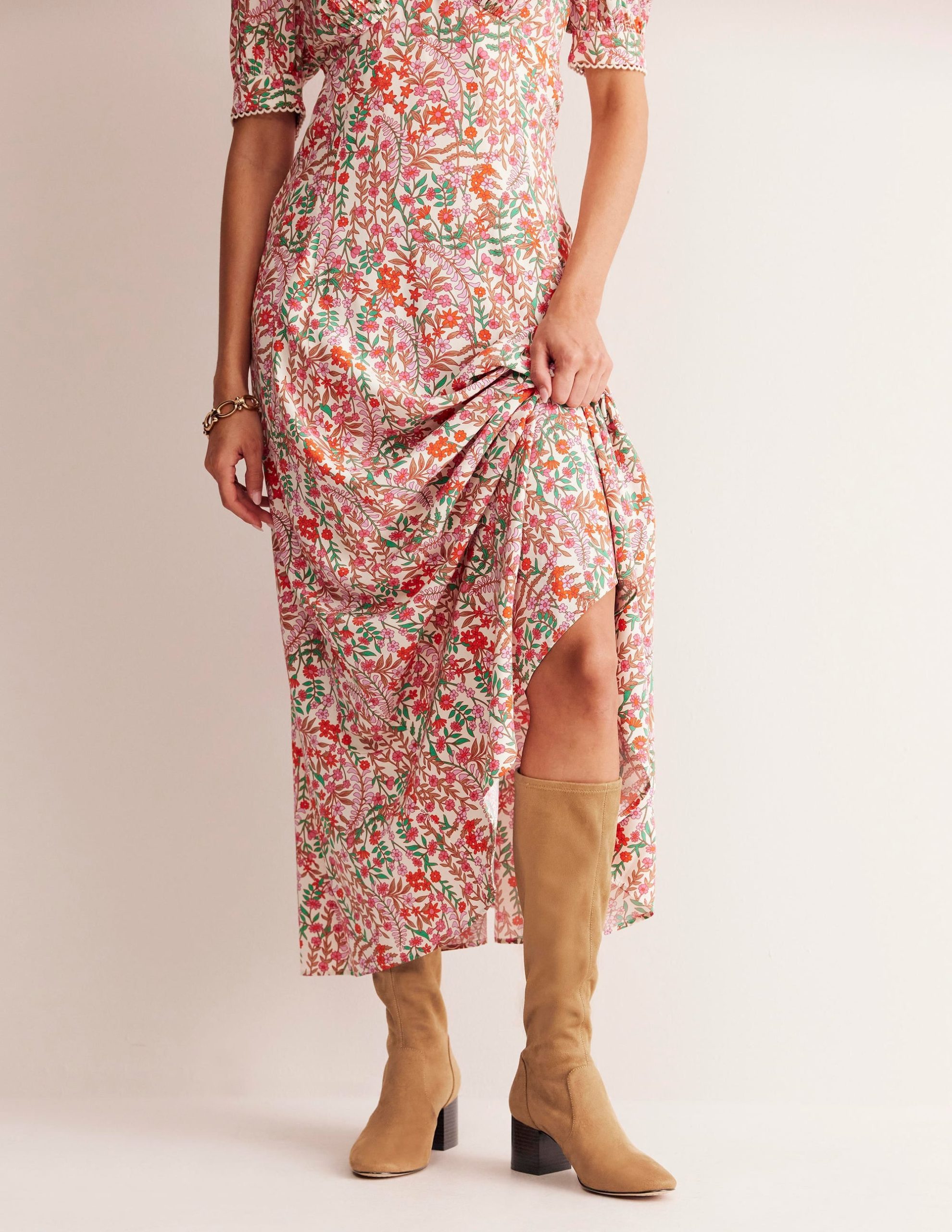 Stretch Knee Heel Boots-Acorn - Image 2
