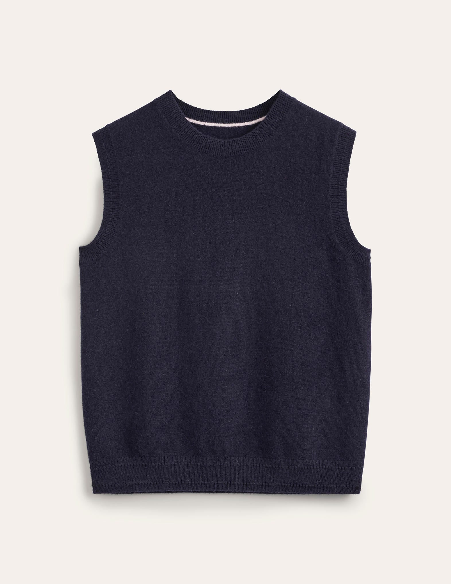 Eva Cashmere Vest-Navy - Image 5