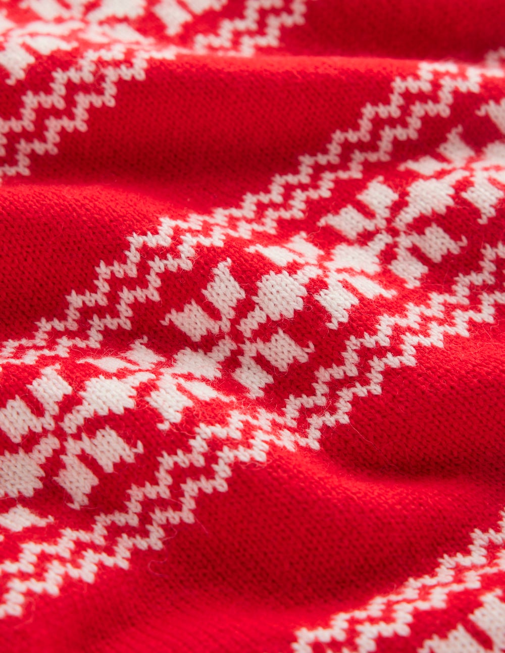Edie Fair Isle Vest-Poppy Red. Warm Ivory - Image 8