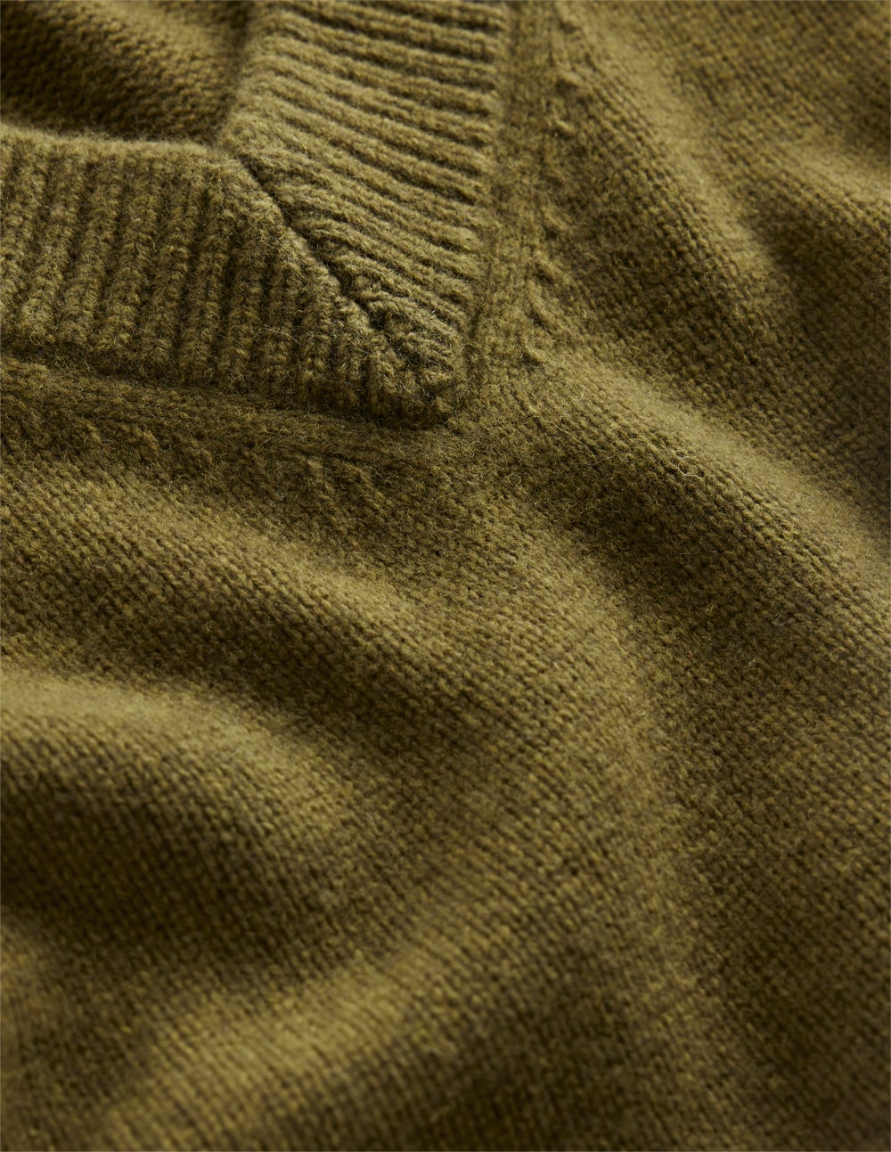 Marion Merino V-neck Sweater-Promenade Green Melange - Image 8