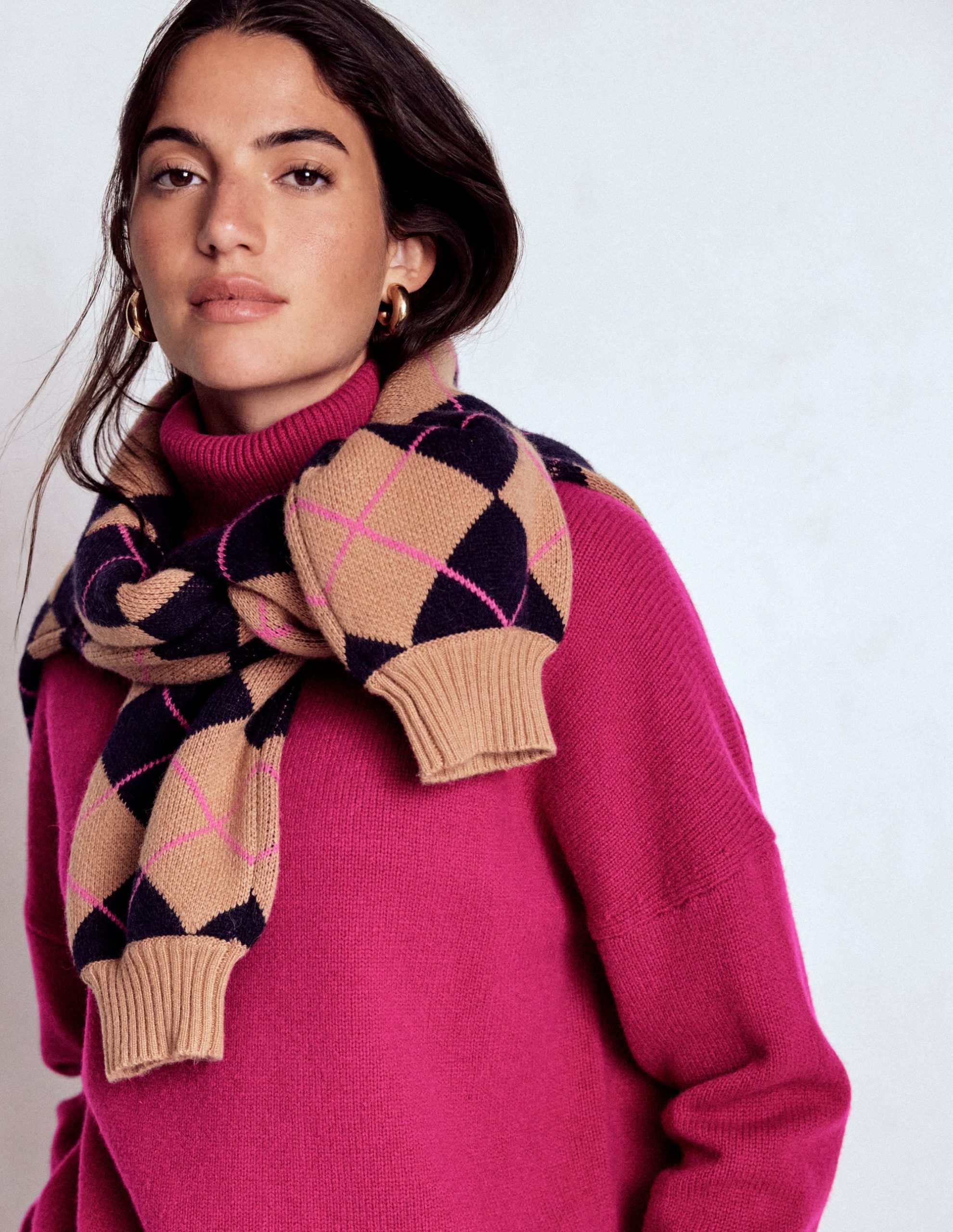 Polly Merino Roll Neck Sweater-Sorbet Pink - Image 5