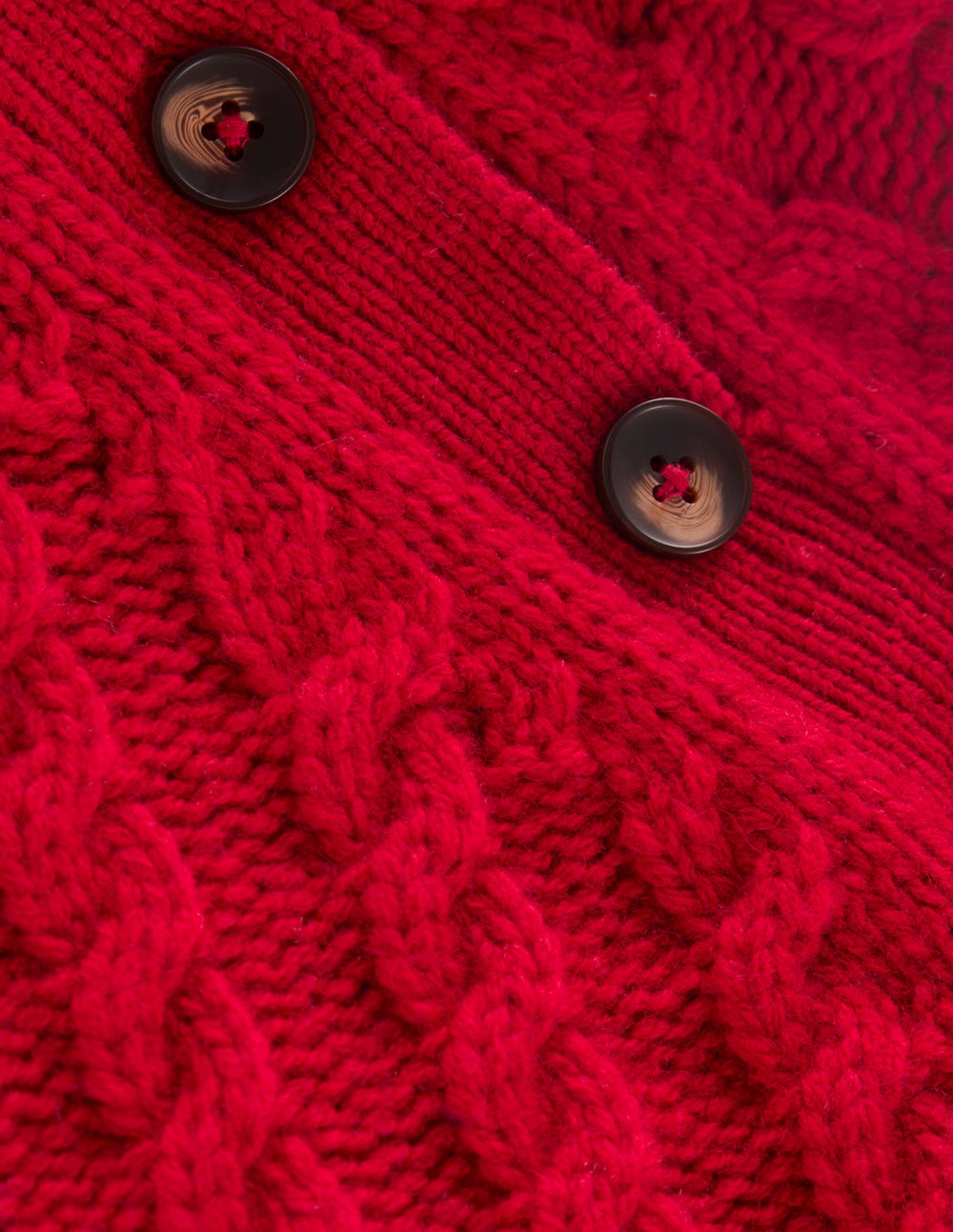 Amara Merino Cable Sweater-Carmine Red - Image 8