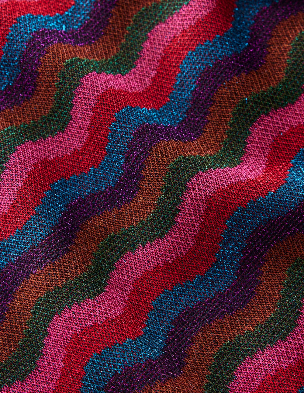 Jacquard Knitted T-Shirt-Multi - Image 9