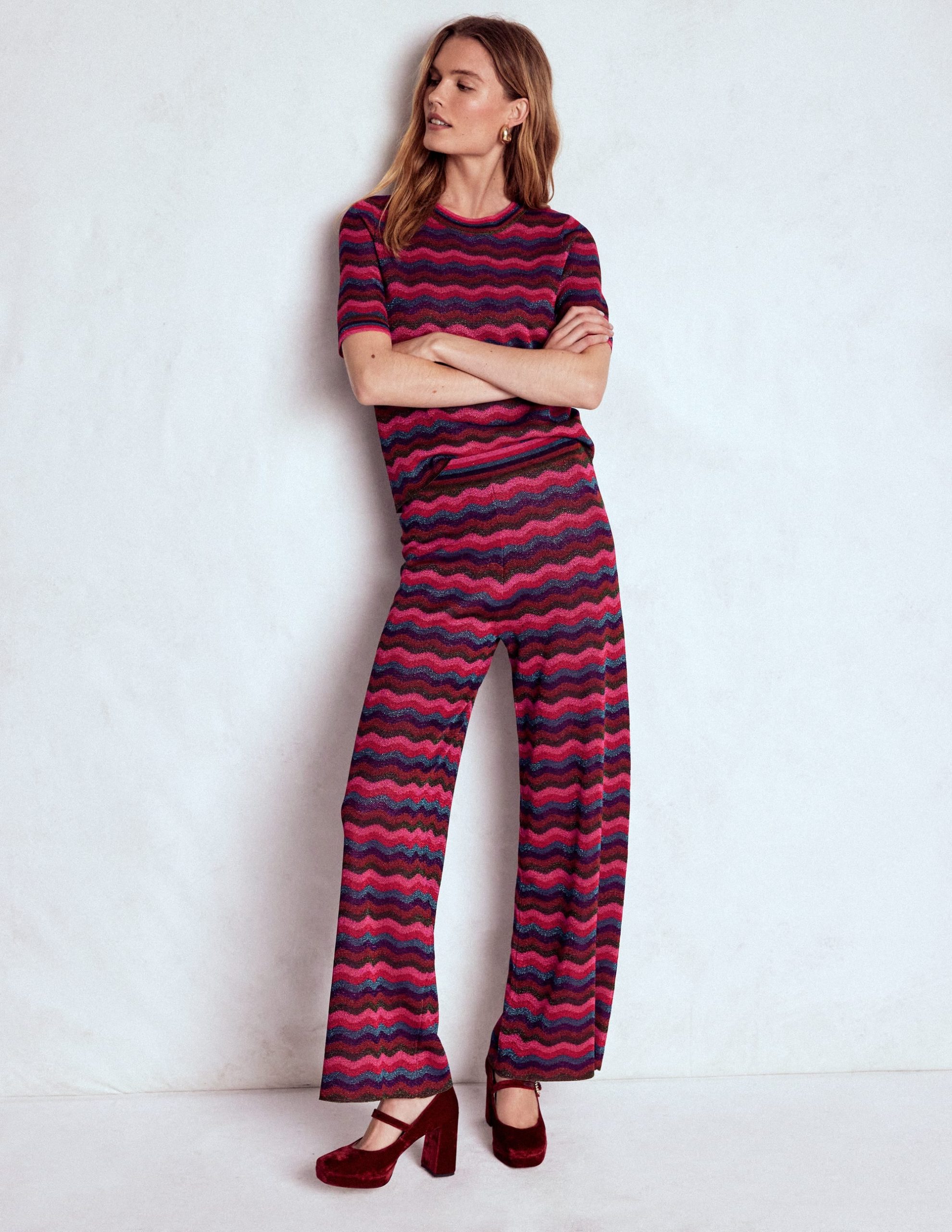 Jacquard Knitted T-Shirt-Multi - Image 4