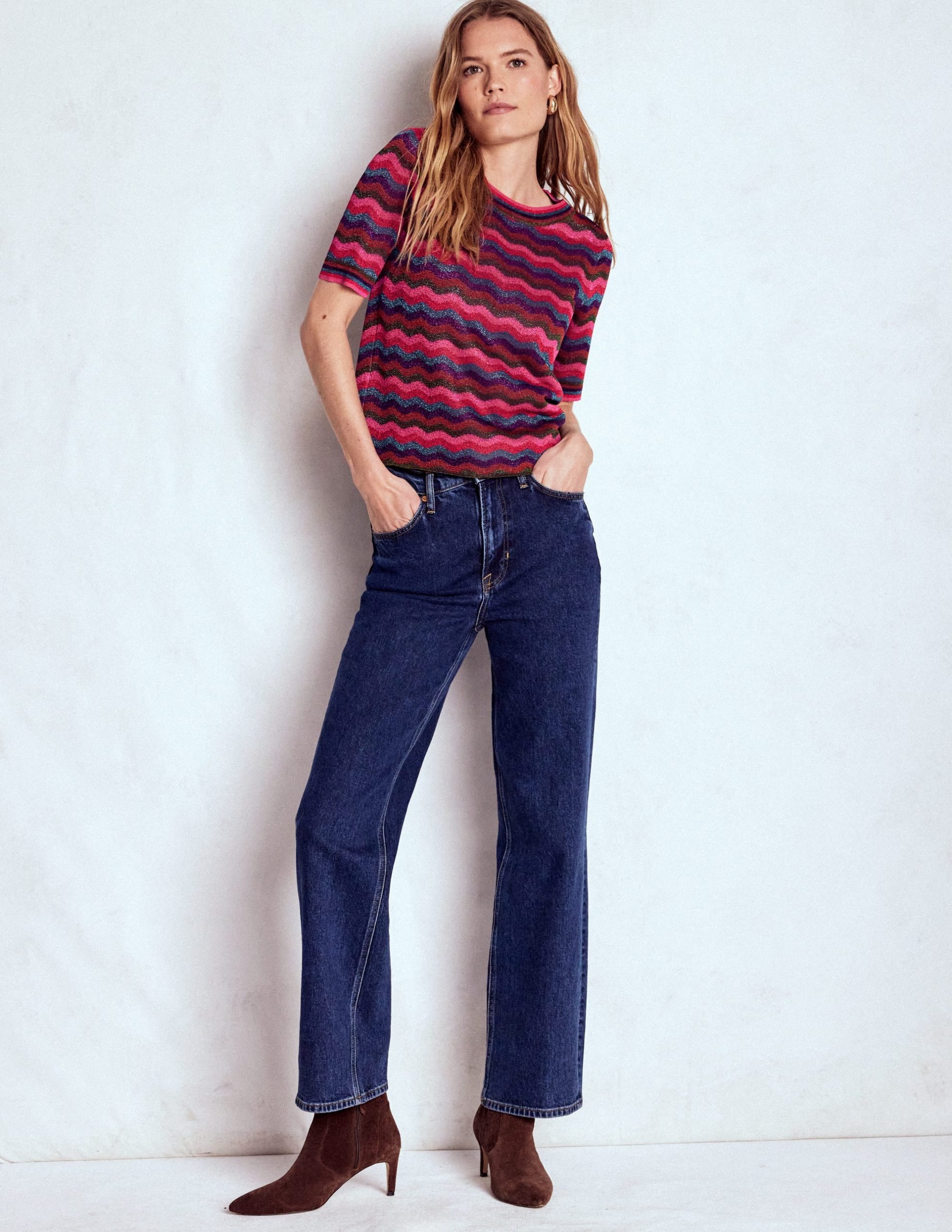 Jacquard Knitted T-Shirt-Multi - Image 6