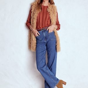 Imi Jersey Trim Top-Barn Red