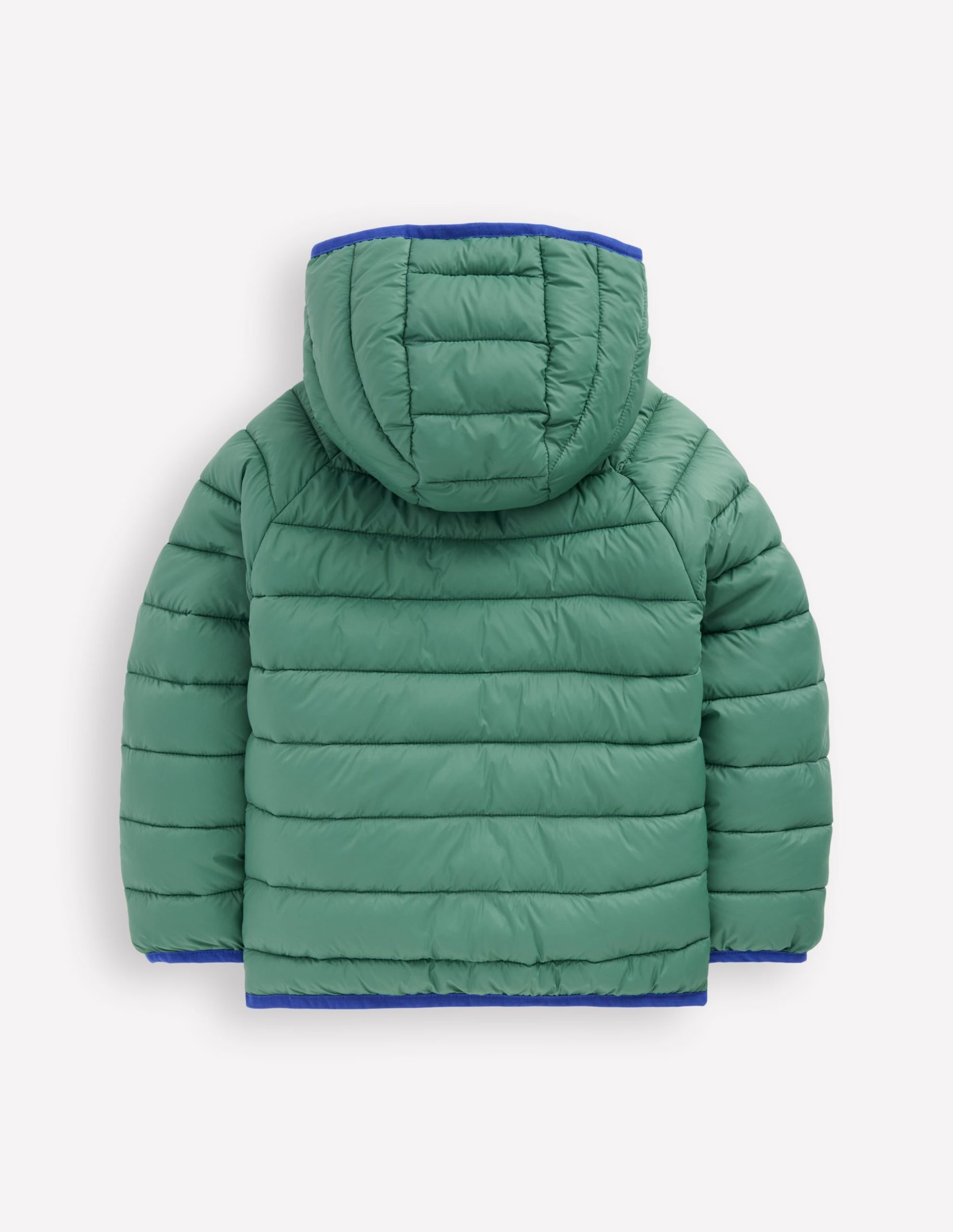 Pack-away Padded Jacket-Green and Blue - Image 2