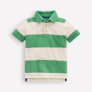 Piqu?? Polo Shirt-MING GREEN / COCONUT MILK