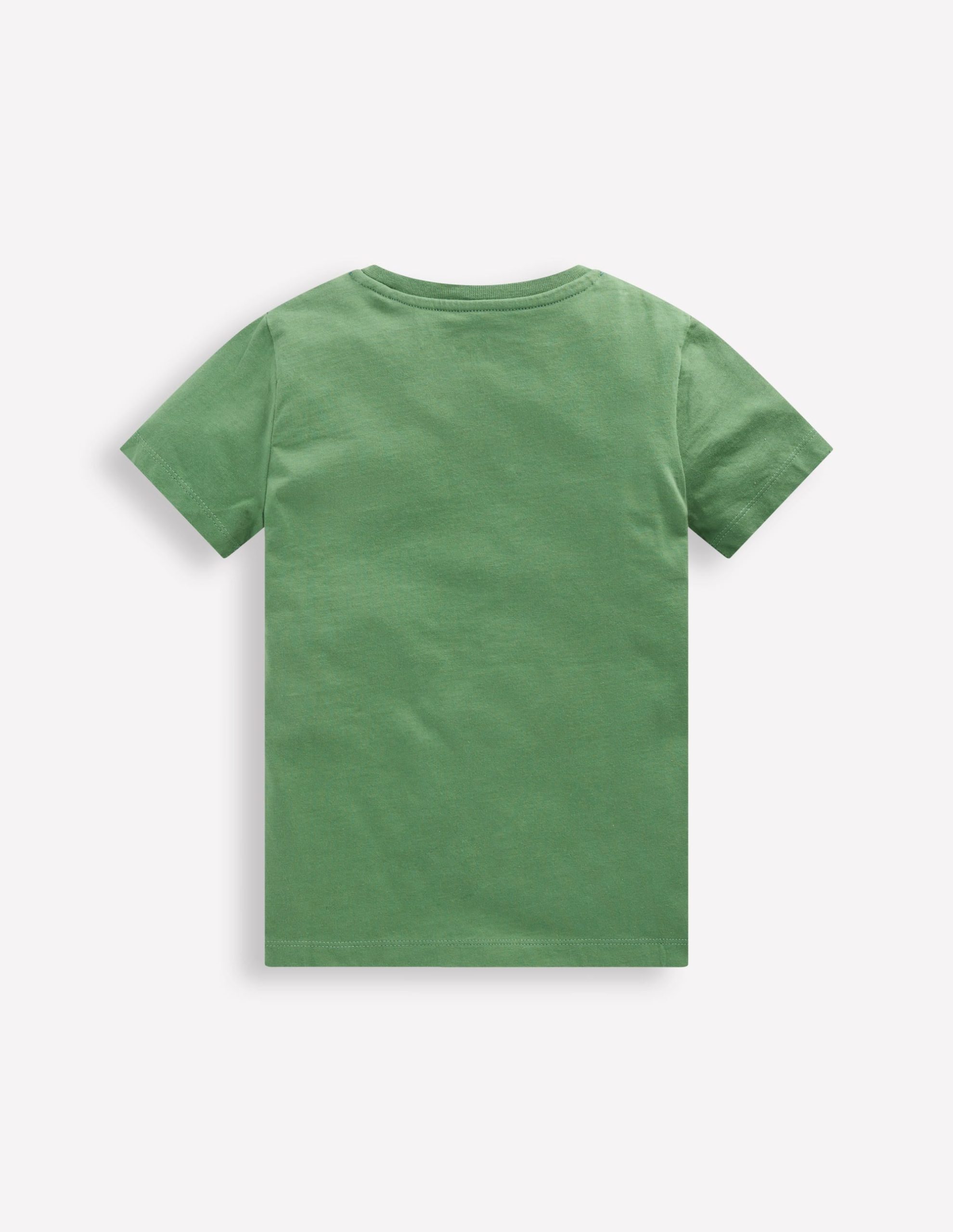 Short Sleeve Appliqu?? T-shirt-Willow Green Race Car - Image 2