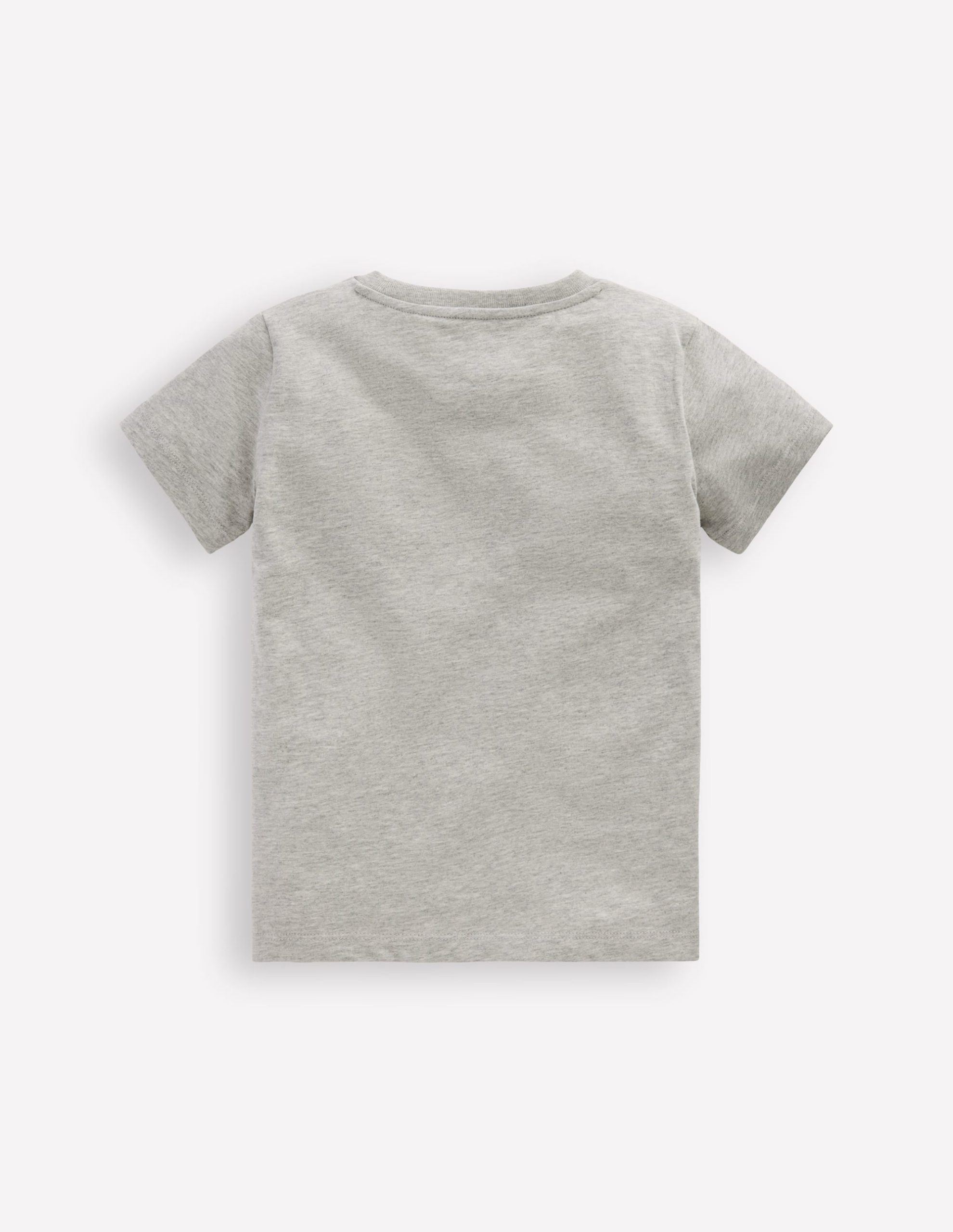 Short Sleeve Graphic T-shirt-Grey Marl Dinos - Image 2