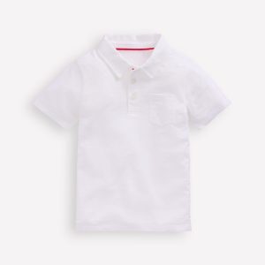 Slub Polo Shirt-White