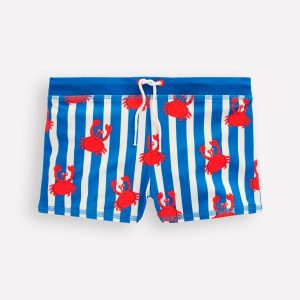 Swim Trunks-Soft Ivory Crab