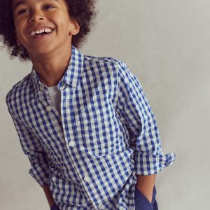 Cotton Shirt-Blue Gingham