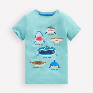 Glow-In-The-Dark T-shirt-Nile blue Sharks