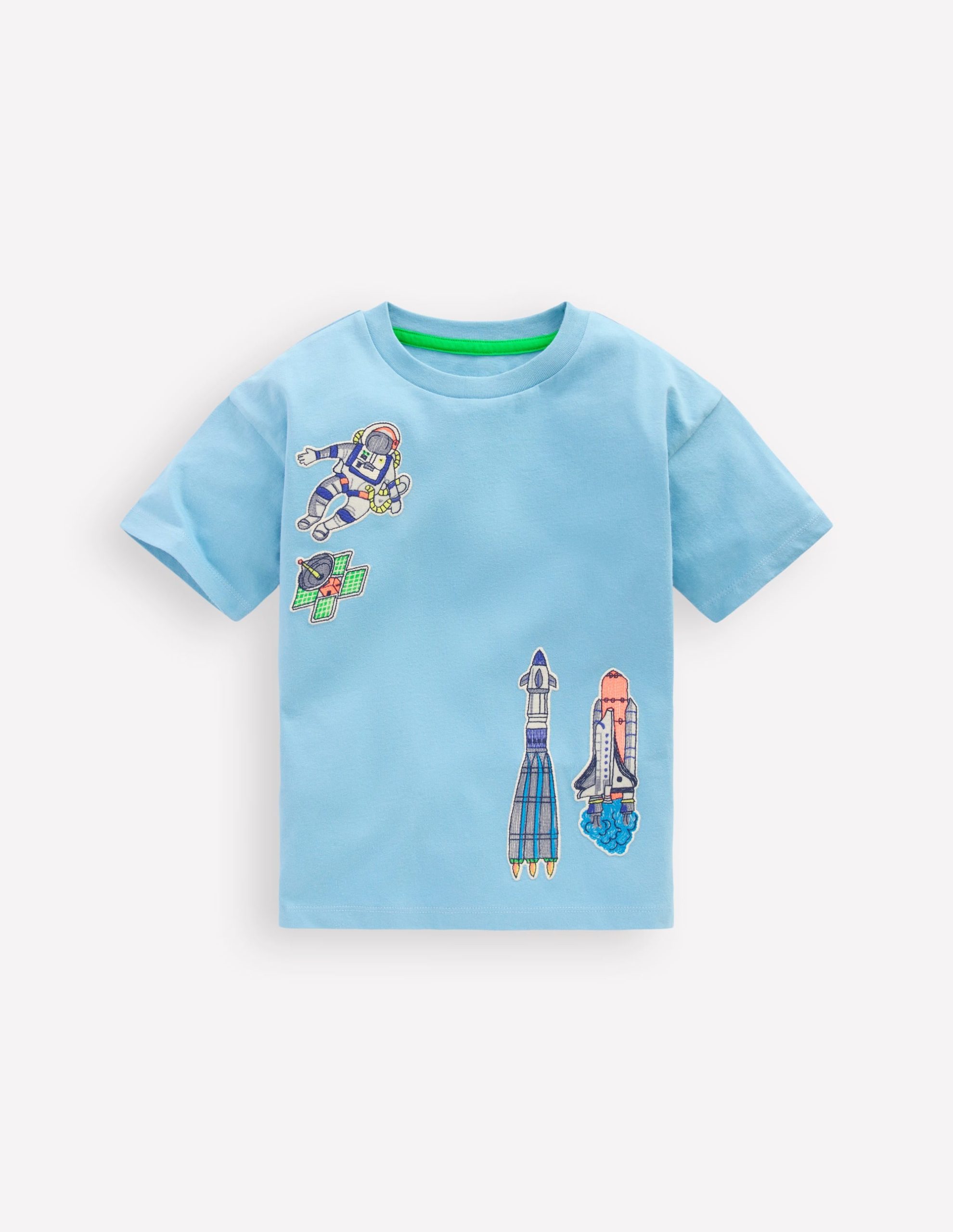 Short Sleeve Badge T-shirt-GLACIER LAKE Outer Space