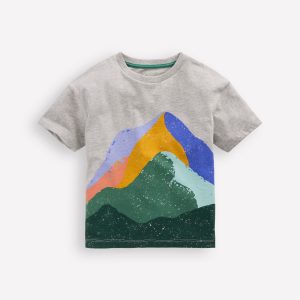 Relaxed Graphic T-shirt-Mountains