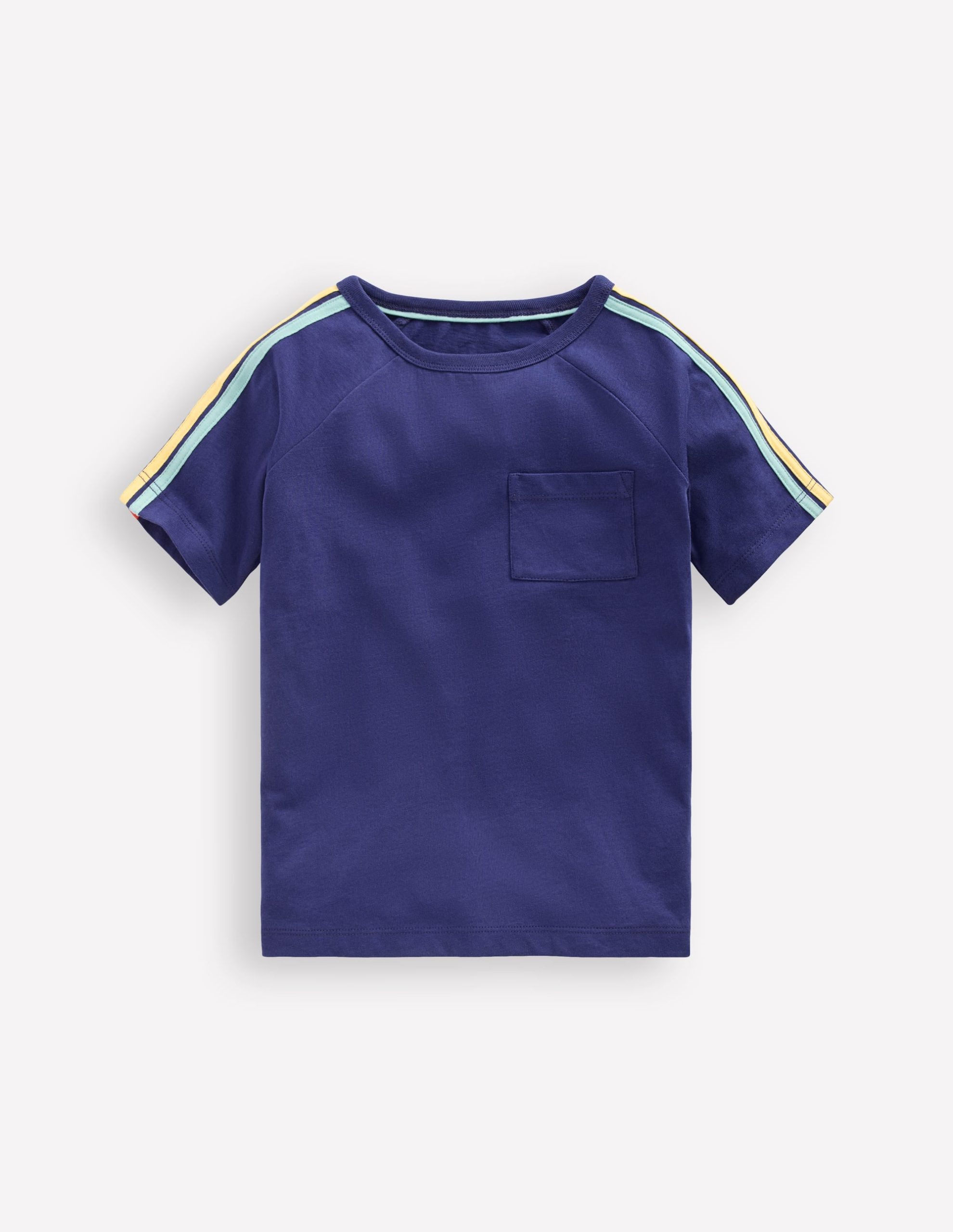 Rainbow Raglan T-shirt-TWILIGHT BLUE