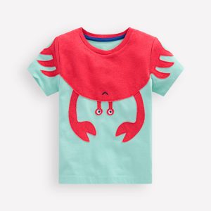 Short Sleeve Fun Appliqu?? Tee-Spearmint Crab