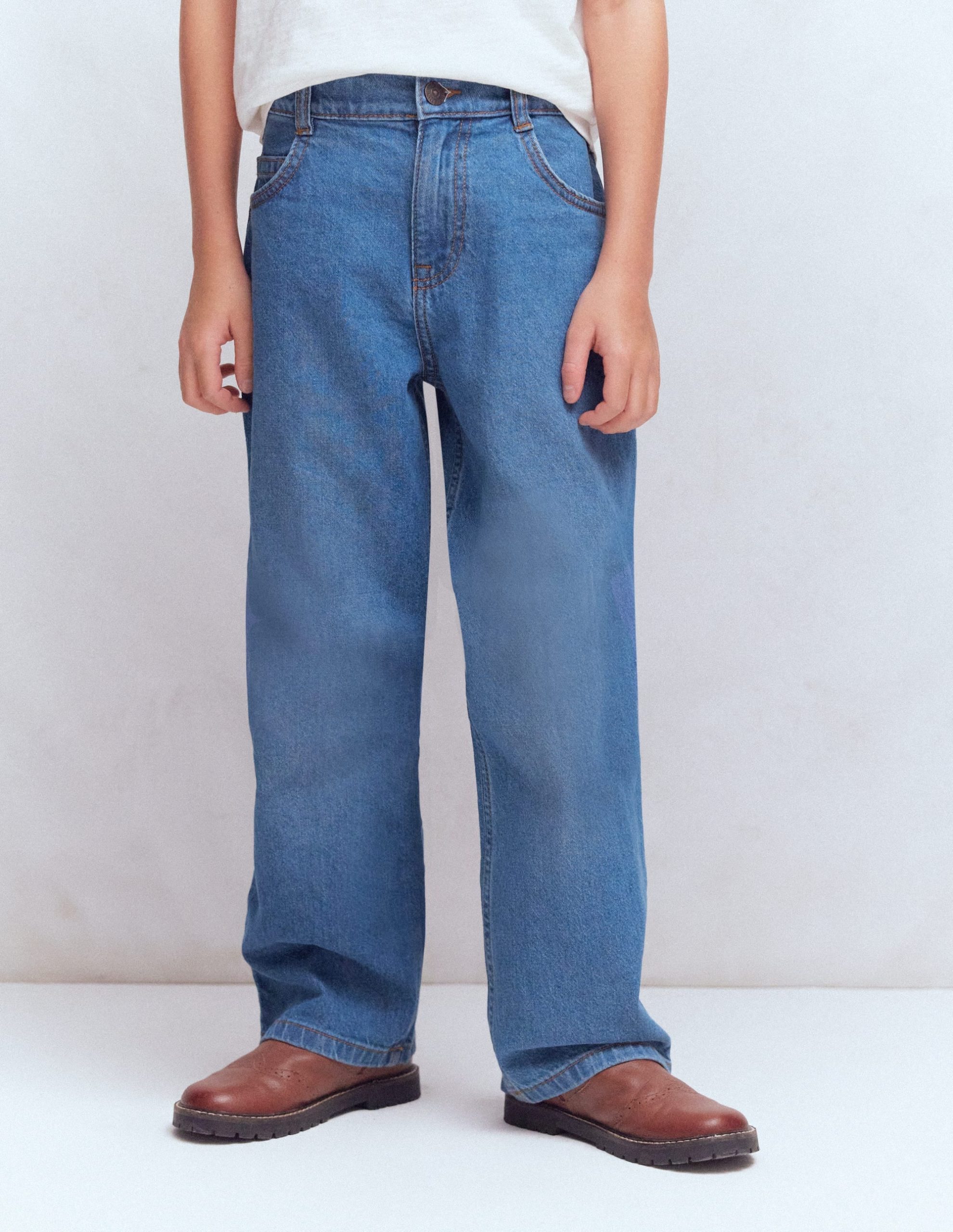 Relaxed Straight Jeans-Mid Wash - Image 3