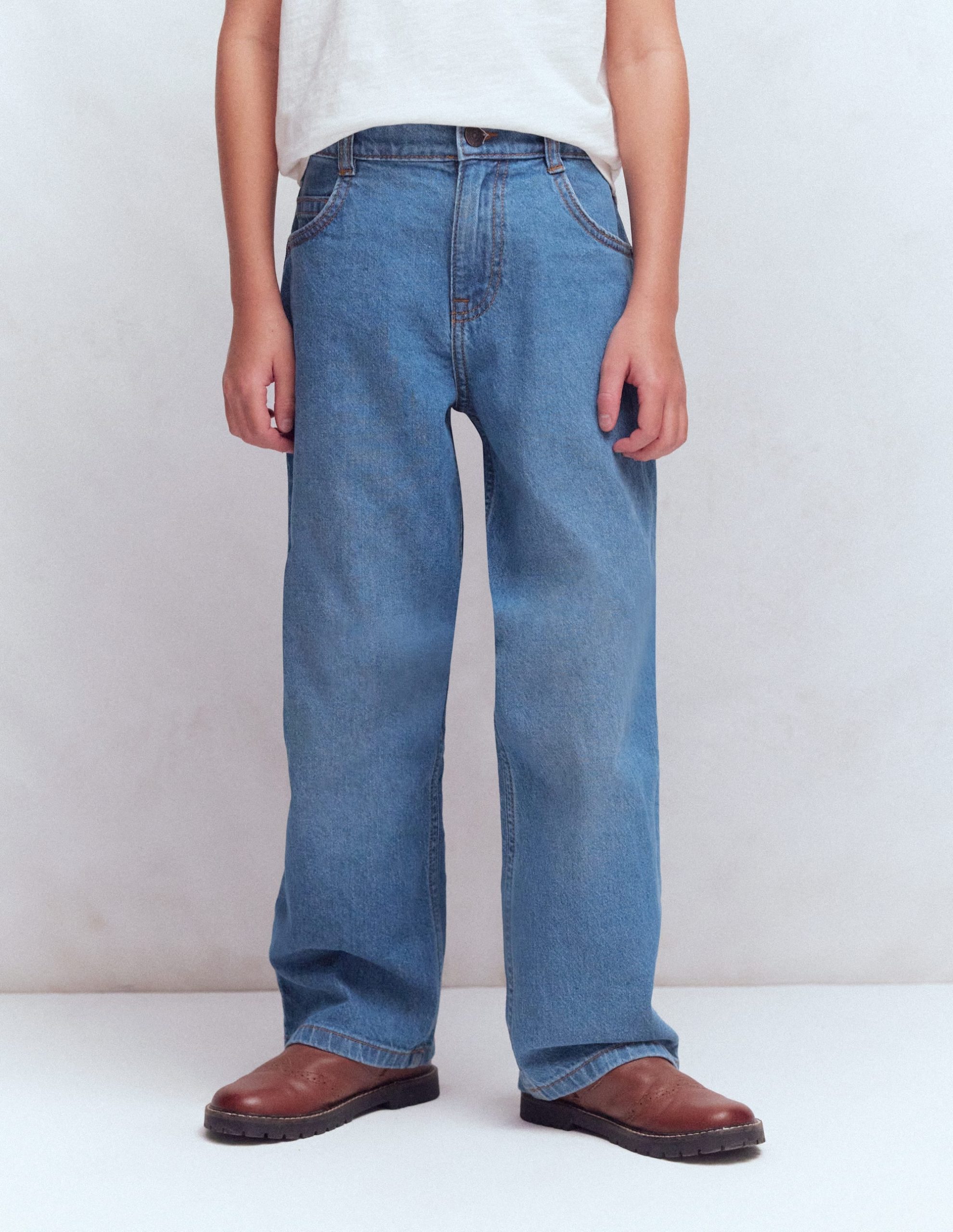 Relaxed Straight Jeans-Mid Wash - Image 5