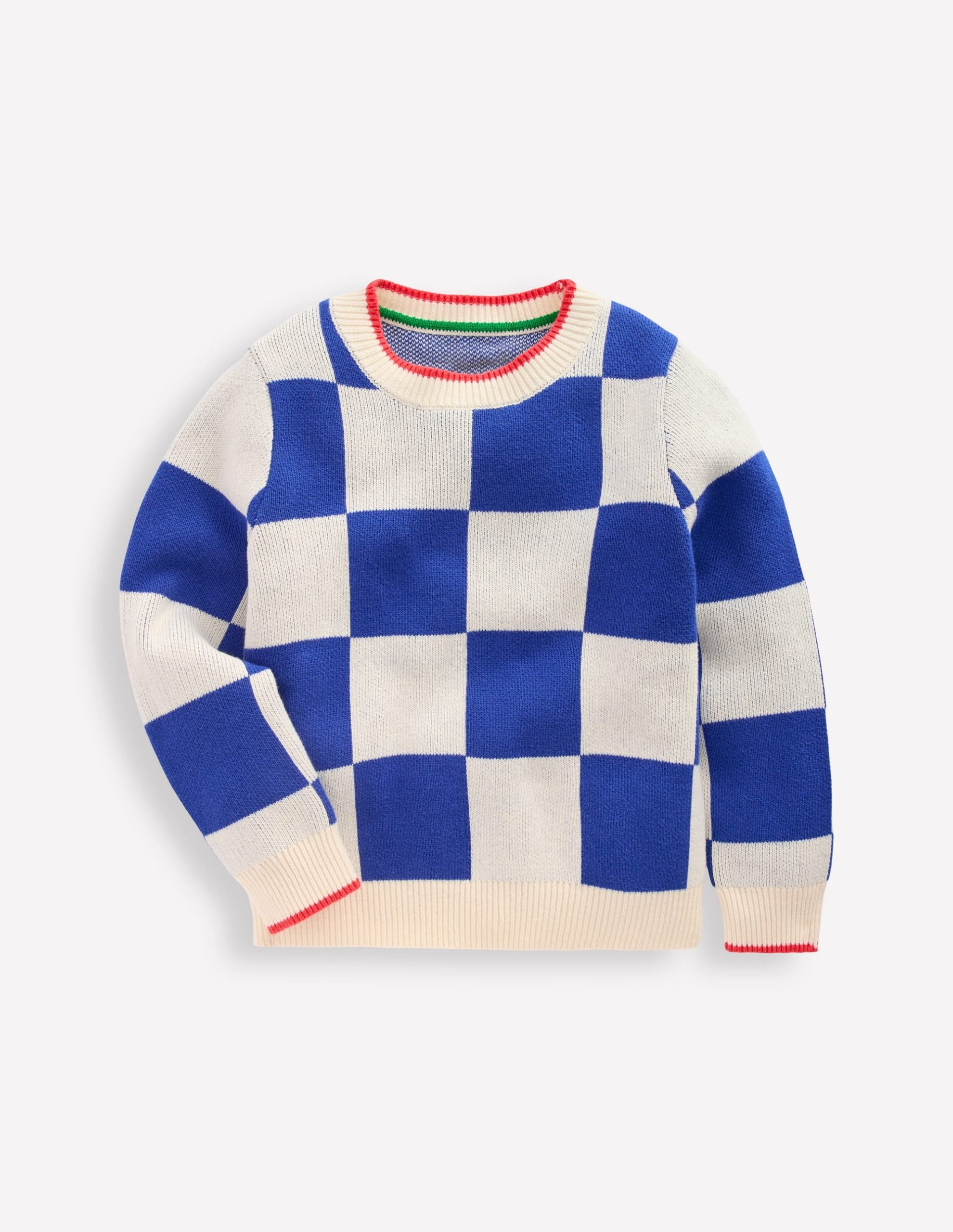 Graphic Sweater-Surf the Web Checkerboard - Image 4