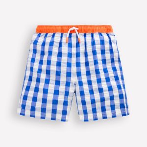 Swim Shorts-Blue Gingham