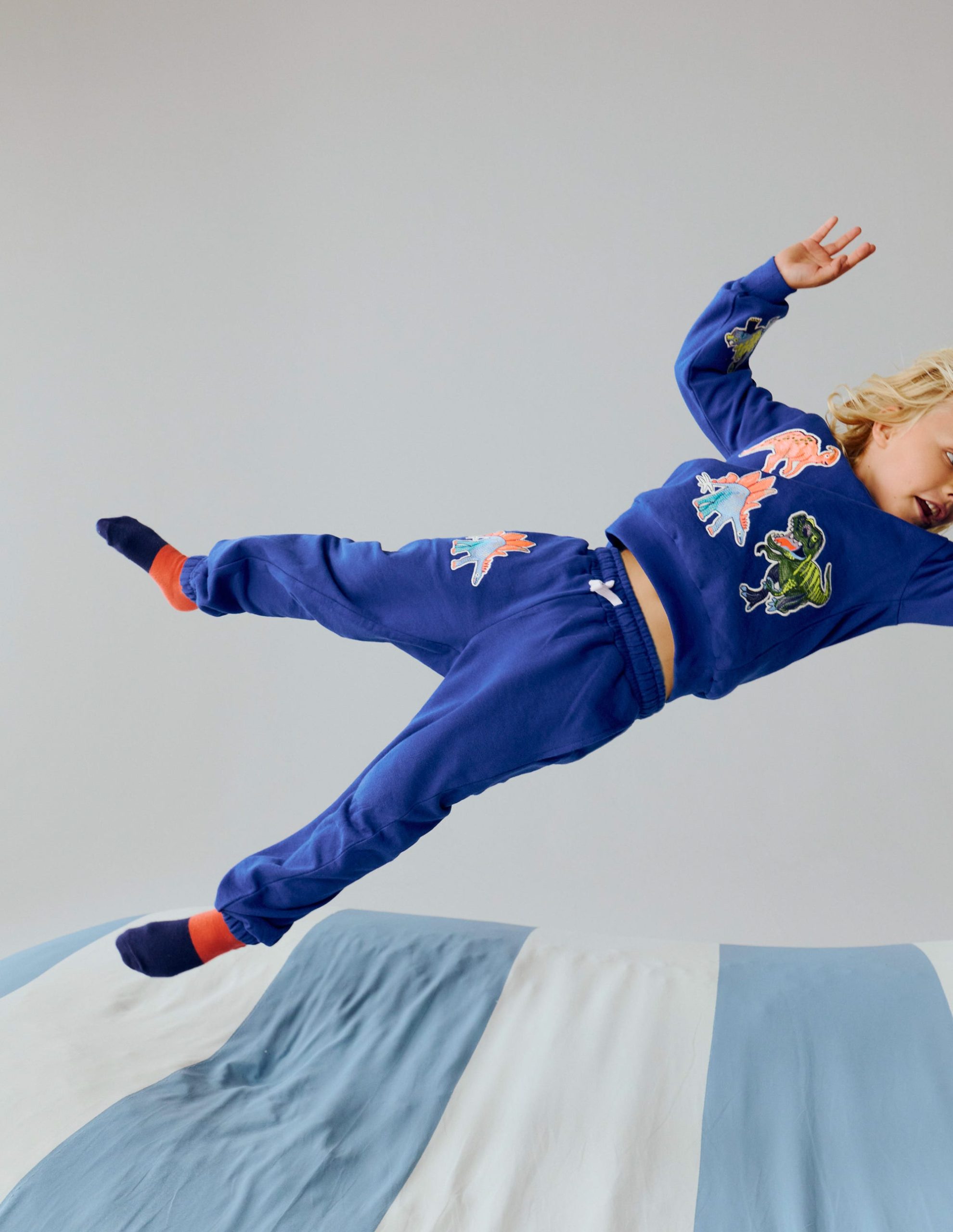 Badge Sweatpants-Blue Dinos - Image 4