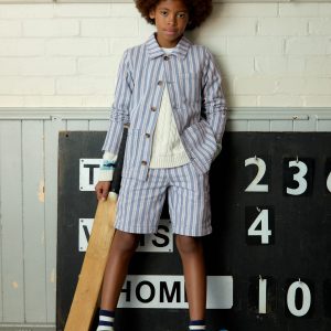 Smart Shorts-Light Blue Stripe