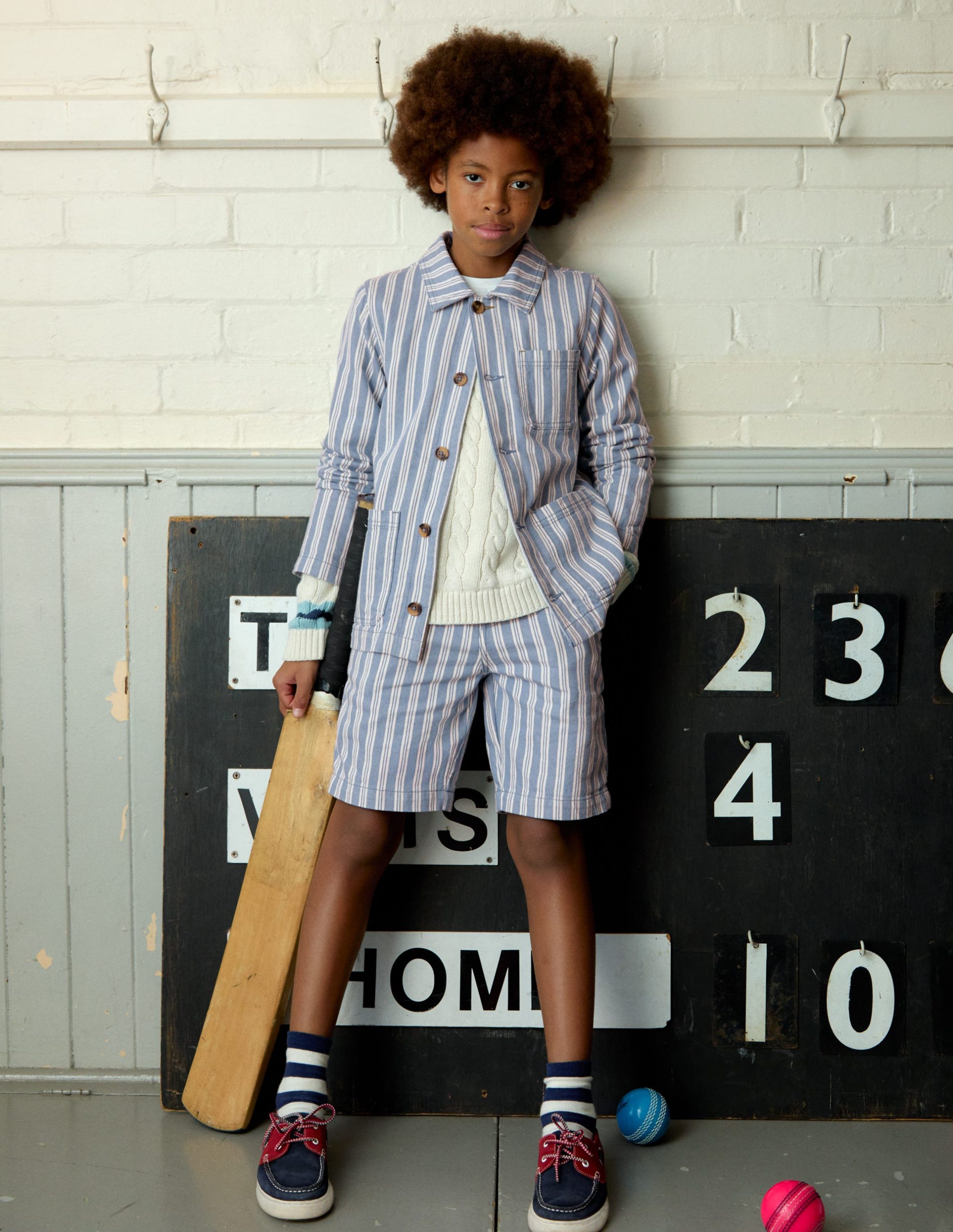 Smart Shorts-Light Blue Stripe