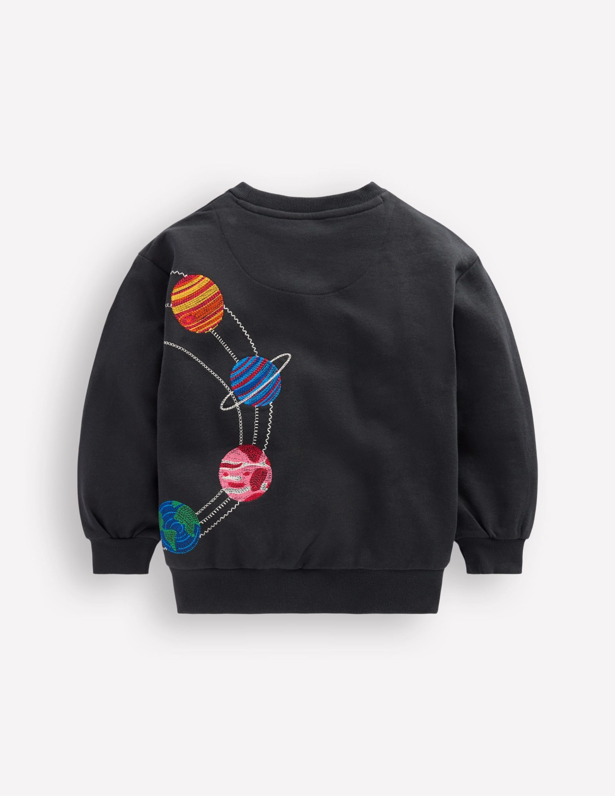 Embroidered Sweatshirt-Shadow Grey Space - Image 5