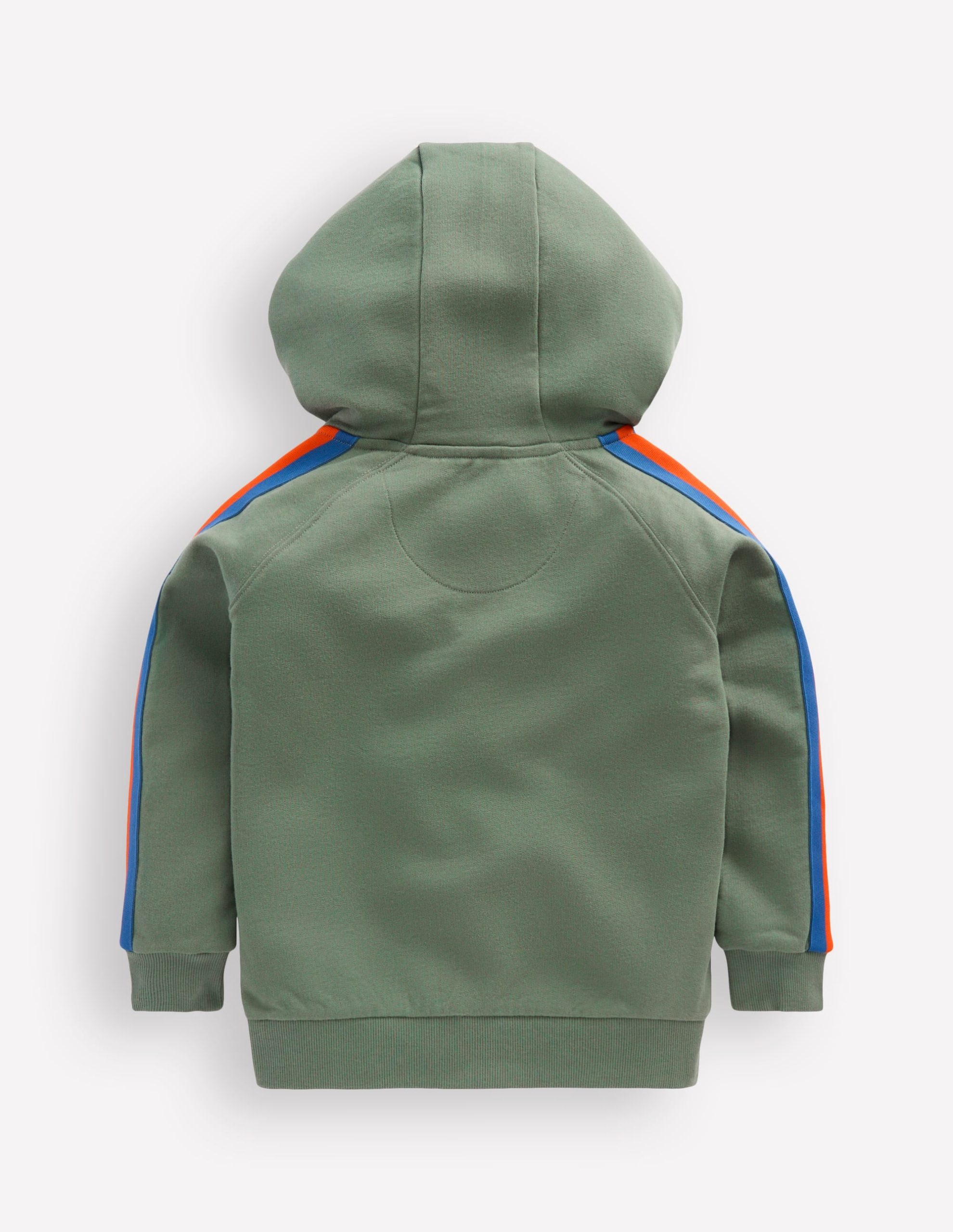 Raglan Zip-through Hoodie-Bottle Green - Image 3