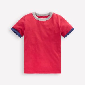 Ringer T-shirt-Cherry Tomato Red