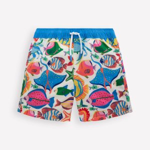 Swim Shorts-Swimming Fish
