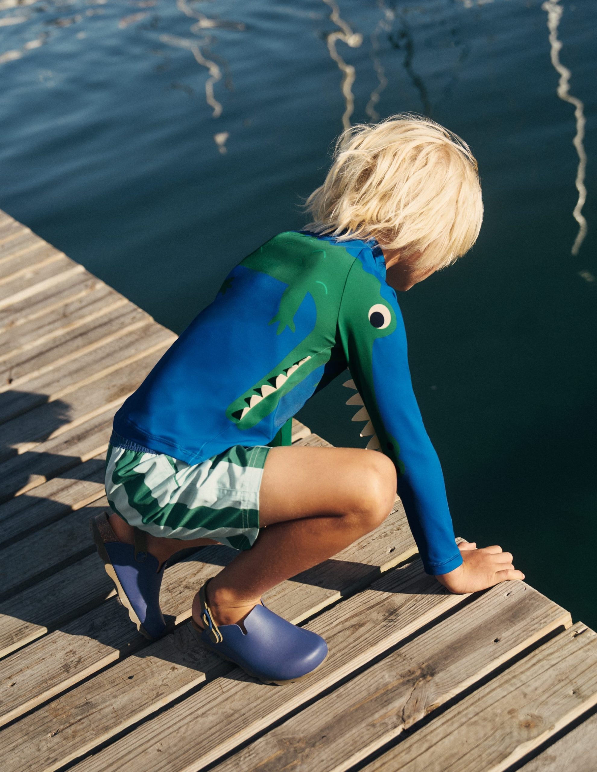 Sun Safe Fun Rash Vest-Blue Croc - Image 2