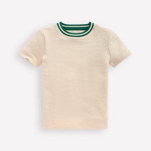 Short Sleeve Mid Weight Tee-Oatmeal Marl