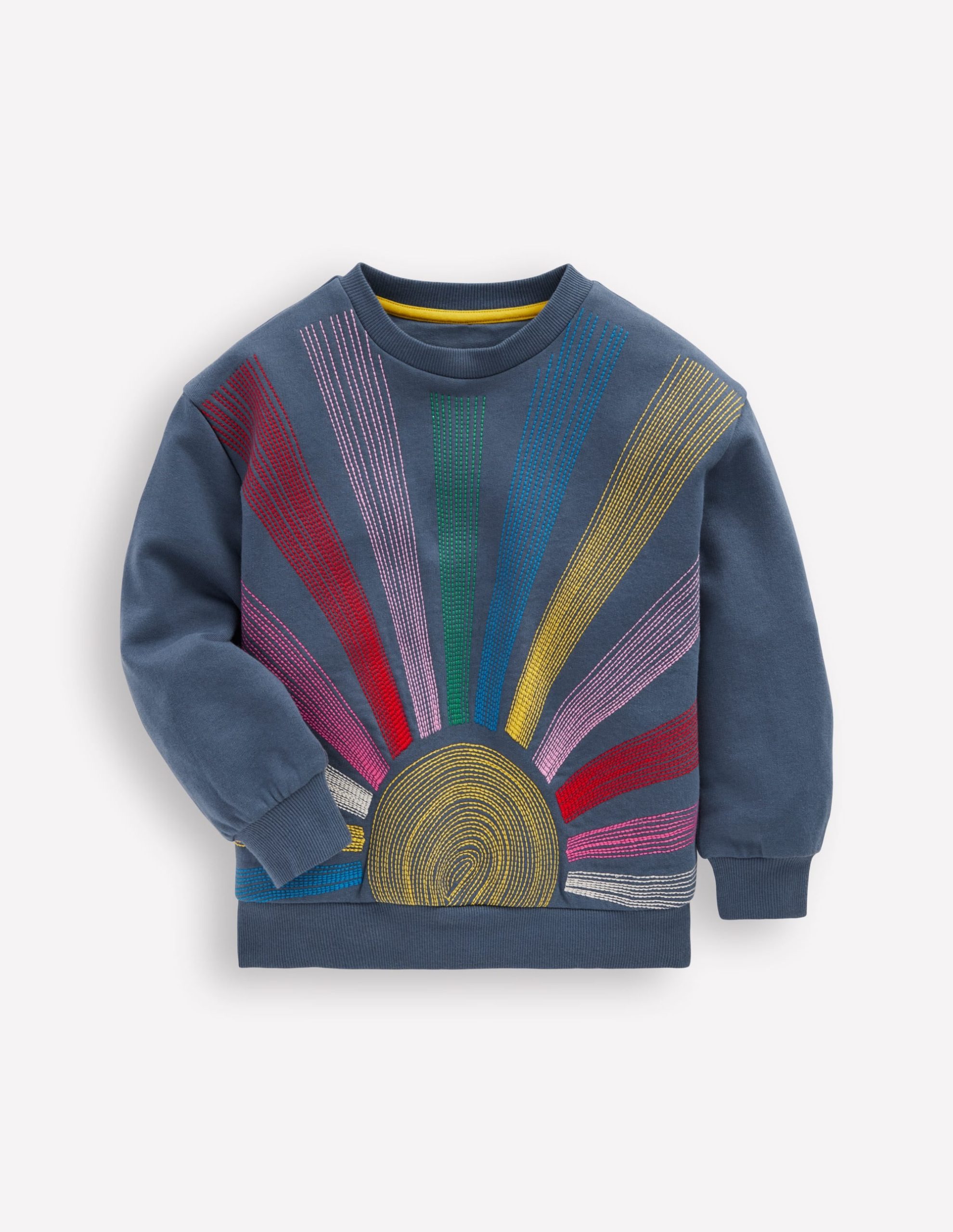 Bobbie Appliqu?? Sweatshirt-Vintage Indigo Sun