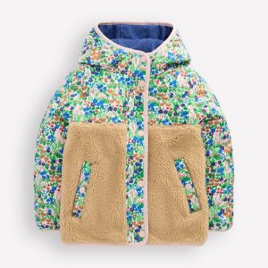 Janie Borg Mix Jacket-Blue Spring Flowerbed