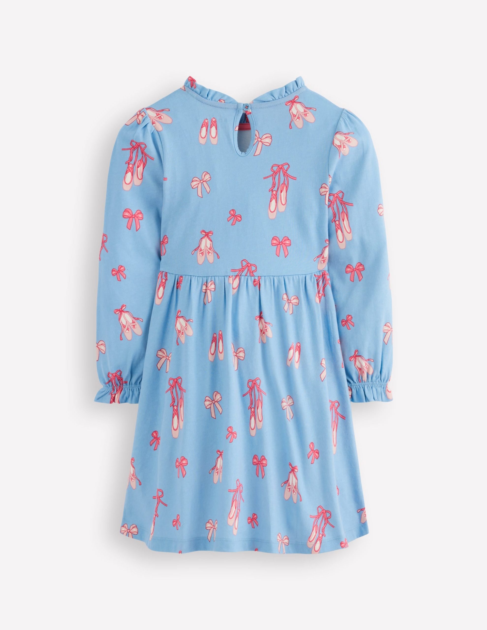 Blouson Sleeve Jersey Dress-Pale Blue Ballet Shoes - Image 4