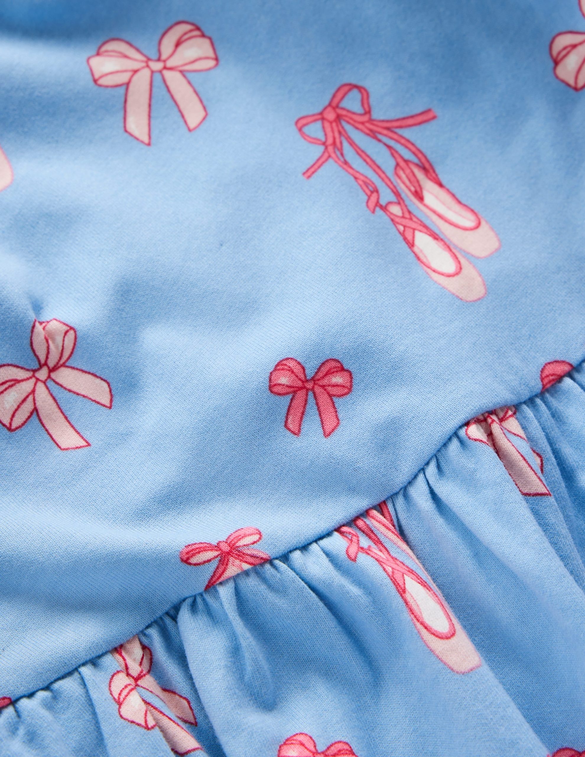 Blouson Sleeve Jersey Dress-Pale Blue Ballet Shoes - Image 5
