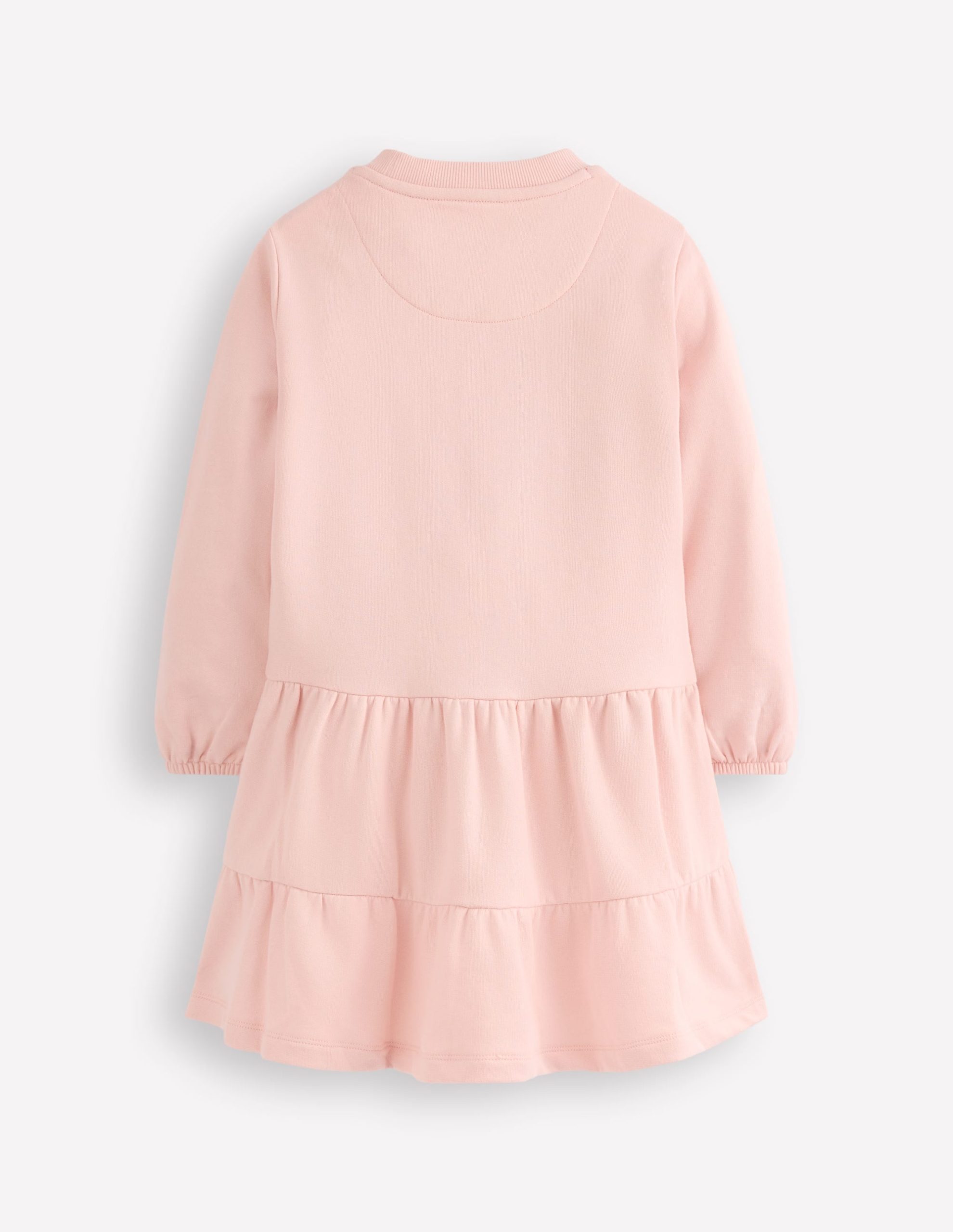 Drop Waist Sweatshirt Dress-Chalk Pink Appliqu?? - Image 2
