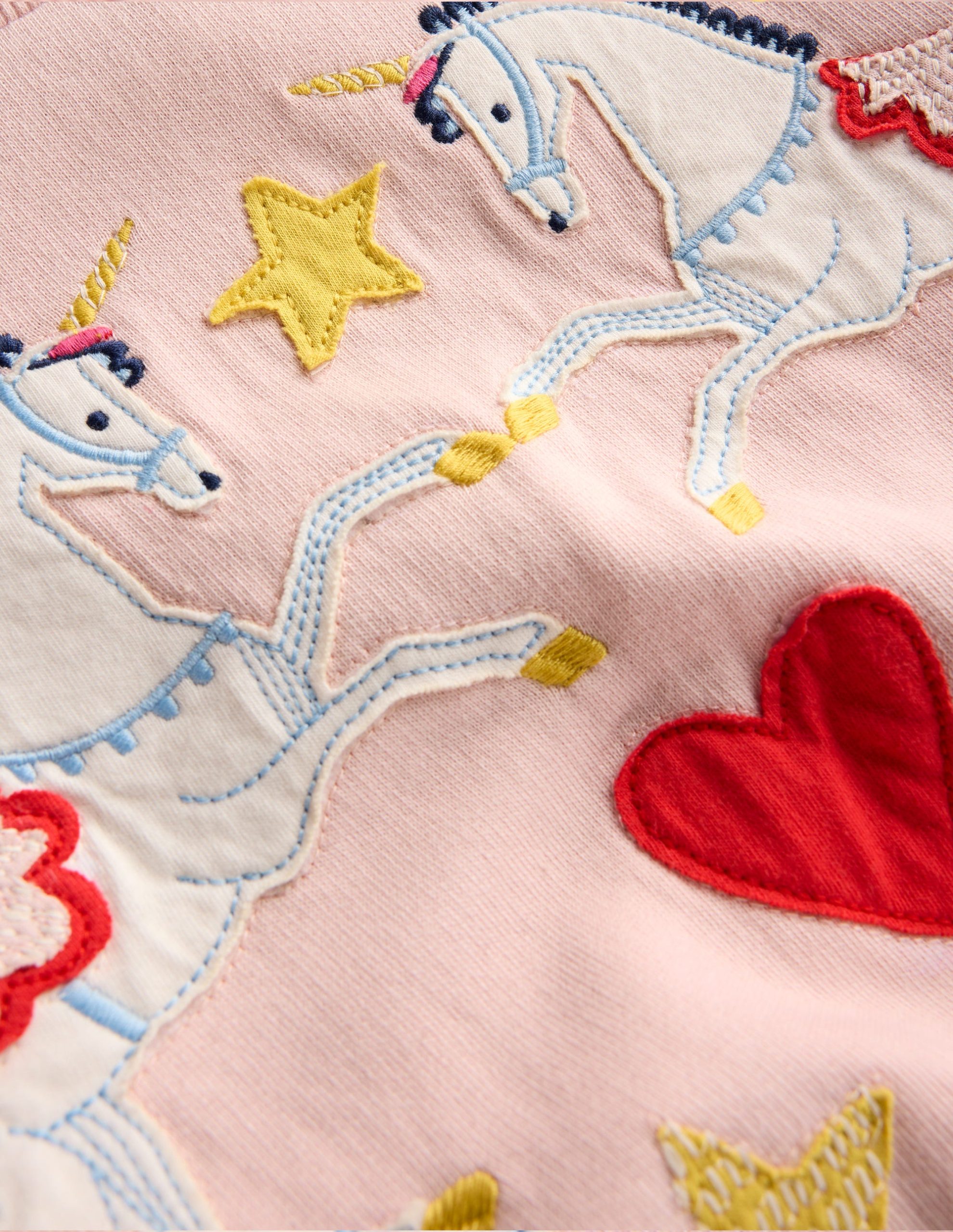 Drop Waist Sweatshirt Dress-Chalk Pink Appliqu?? - Image 3