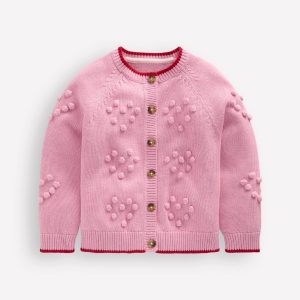Pretty Bobble Cardigan-Formica Pink